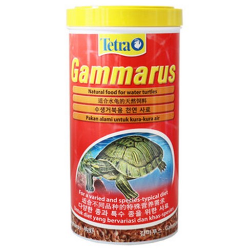 테트라 감마루스 거북이 사료, 1L, 1개