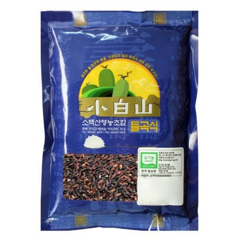 소백산영농조합 유기농 발아 찰흑미, 1kg, 1개