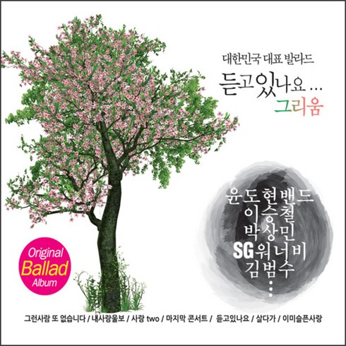 잔나비cd - 대한민국 명품 발라드 모음집 듣고있나요 그리움, 2CD