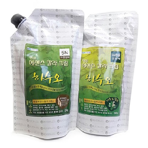 투에이산업 명품 에센스 칼라 크림 염색제 1제 500ml + 2제 500ml, 자연갈색, 1세트