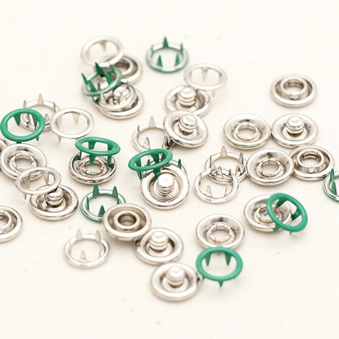 해피베어스 컬러 가시도트 단추 11mm, 그린, 3팩