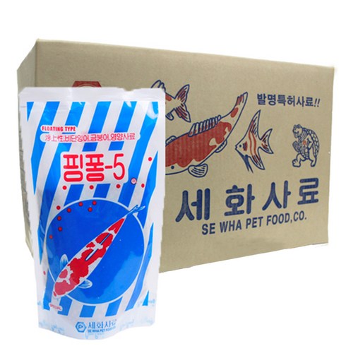 핑퐁 5 금붕어 비단잉어 사료, 310g, 25개입