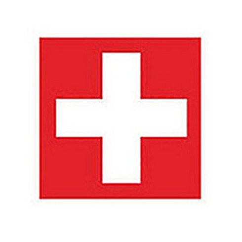 레드블랙 국기주유구 스티커 사각형, 스위스, 1개