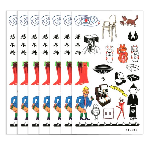 파티복닷컴 타투스티커, KT-012, 7개입