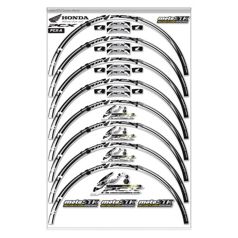 모토스티커 혼다 오토바이 휠스티커 혼다, PCX A1, 1세트