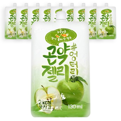 젊은약초 엉터리 곤약젤리 풋사과, 130ml, 10개