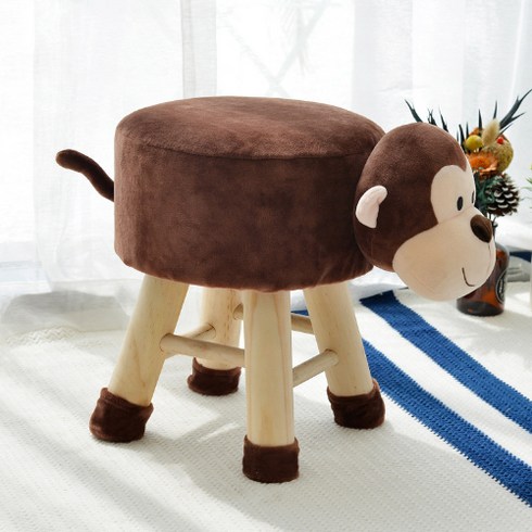 마케즈 동물 친구들 인테리어 원목 스툴, 원숭이