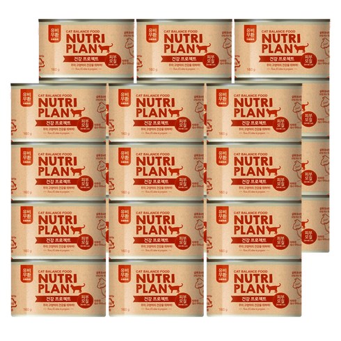 뉴트리플랜 건강프로젝트 피부모질 고양이 간식캔 가다랑어 160g, 24개입