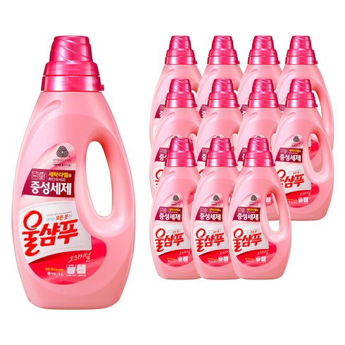 울샴푸 오리지널 중성세제 본품, 1L, 12개