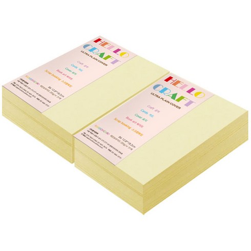 종이문화 두꺼운양면카드지 레인보우카드 No.01 레몬, B6, 480매