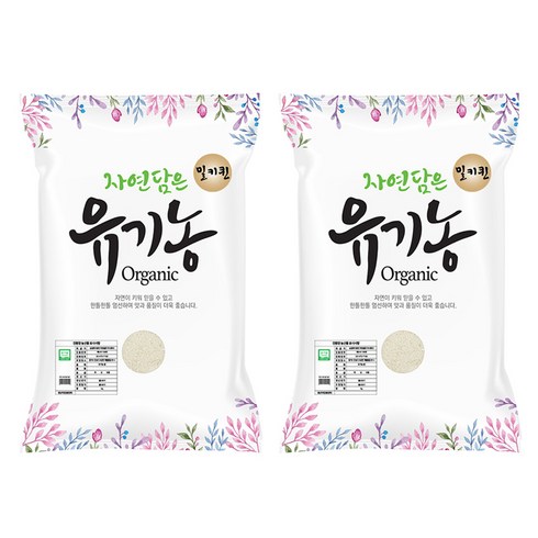 푸른들판 자연담은 유기농 밀키퀸 백미, 2kg, 2개