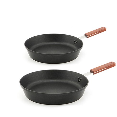 키친웰 블랙엣지 이노블 IH 팬 2종 세트, 혼합색상, 프라이팬 20cm + 프라이팬 28cm