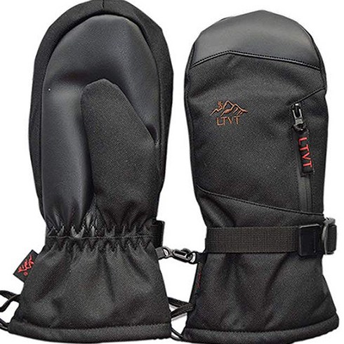 2023년 가성비 최고 벙어리보드장갑 - LTVT 스키 스노보드 장갑 벙어리타입, 블랙