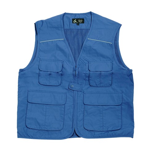 워크맨 산업용 등야광 조끼 블루, 1개