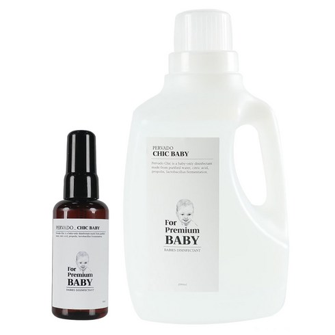 페르바도 칙 베이비 어린이 전용 살균 소독제 60ml + 2L, 1세트