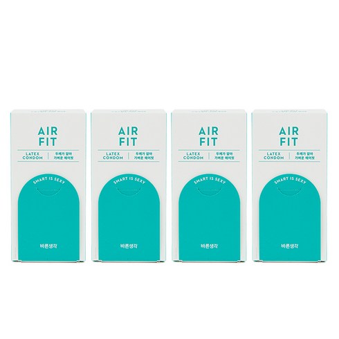 바른생각 에어핏 콘돔, 12개입, 4개
