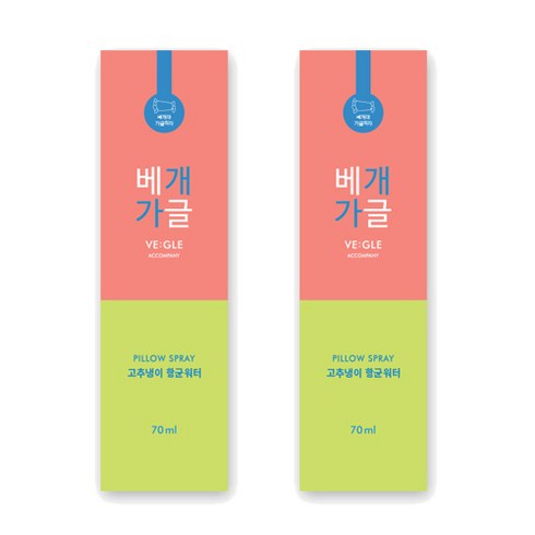 베글 섬유 탈취제 페퍼민트향 본품, 70ml, 2개