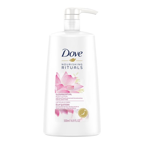 도브 글로잉 로투스 플라워 핸드 앤 바디 로션 연꽃향, 500ml, 1개
