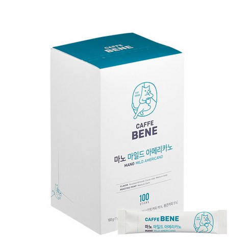 카페베네 마노 마일드 아메리카노, 1g, 100개입, 1개