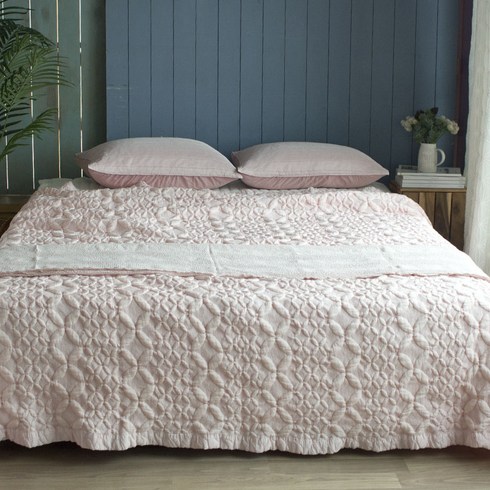 2023년 가성비 최고 자카드인견 - 리빙홈데일리 윈도우 자카드 워싱피그먼트 인견이불, 핑크