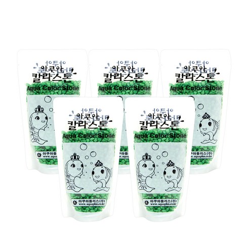 아쿠아플러스 아쿠아 칼라스톤 350g, 녹색, 5개