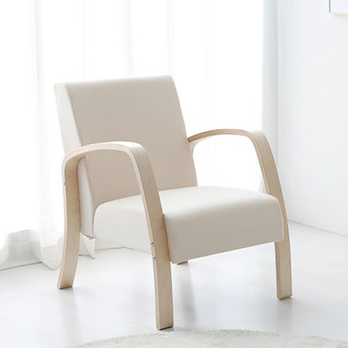 마켓비 BENWOOD 1인용 소파 YC12A, 내추럴아이보리