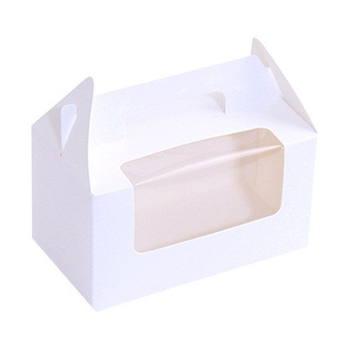 2023년 가성비 최고 명절선물박스 - 손잡이 창 포장 상자 대 9.2 × 16.5 × 9 cm, 화이트, 20개