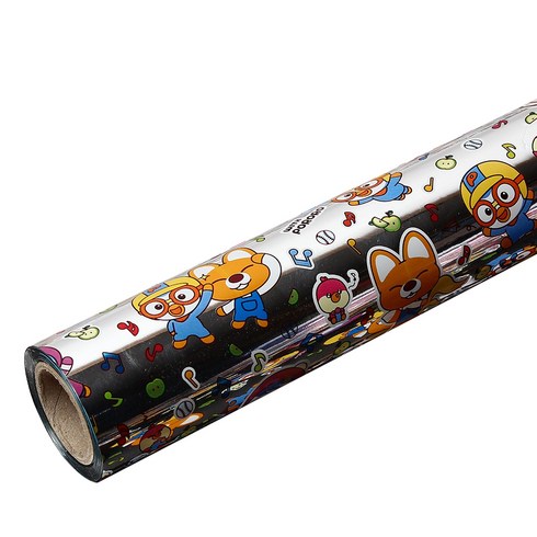 위드 뽀로로 증착롤 포장지 중 37.5cm x 12m, 실버, 1개