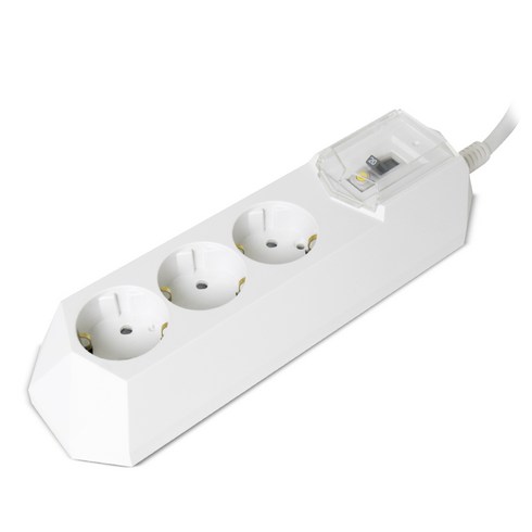 2023년 가성비 최고 냉장고 전원꺼짐 - 파워존 누전 차단 고용량 멀티탭 3구 화이트, 1.5m, 1개