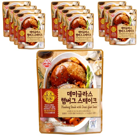 오뚜기 오즈키친 데미글라스 햄버그 스테이크, 240g, 12개