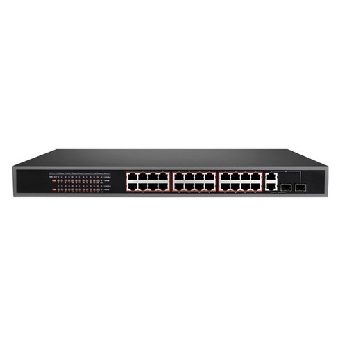 넥스트 24포트 POE 스위칭허브 400W, NEXT-POE324SFP-TP