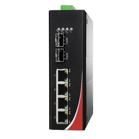 넥스트 산업용 POE 4포트 2SFP 광스위치허브, NEXT-POE524FDT