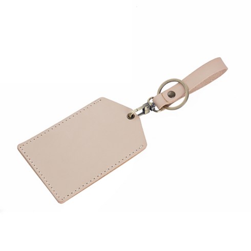 콩 빈모터 차량용 가죽 카드 홀더 커버 키링 아이보리 대, 1개