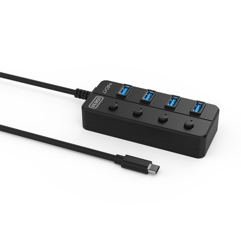 넥스트 USB3.0 TYPE C 4Port USB허브 NEXT-715TC, 혼합색상