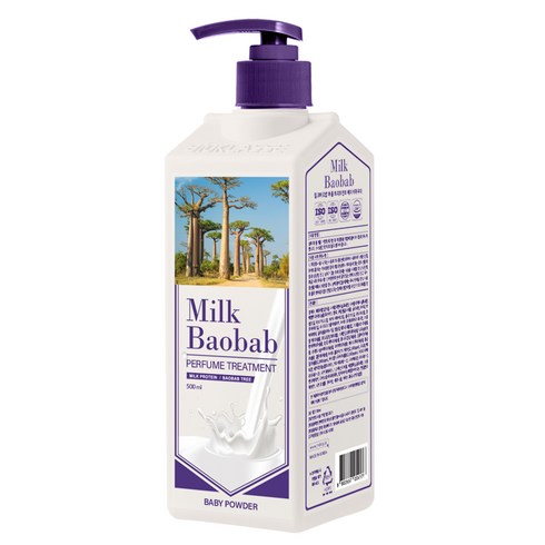 밀크바오밥 퍼퓸 베이비파우더 헤어트리트먼트, 500ml, 1개