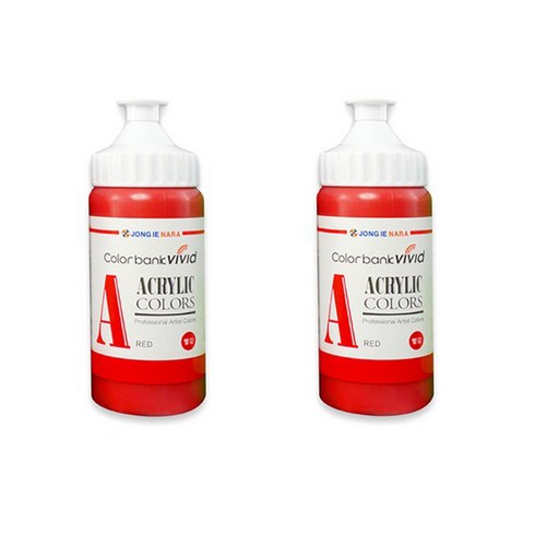 비비드 아크릴물감 805 빨강 2p, 220ml, 1색