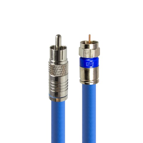 에이치디탑 RCA TO RF 5C 동축 케이블 블루 10m, HT-ZBCR100