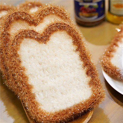 뜨개질diy - 쎄비 촉촉 식빵 수세미 만들기 DIY 세트, 1세트, 아이보리, 카라멜 (수세미실)