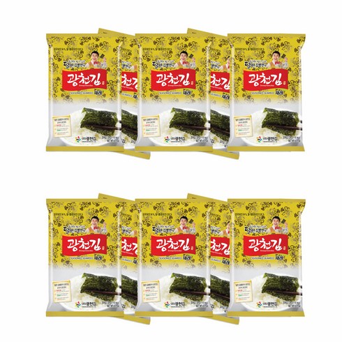 광천김 달인 재래 전장김, 10개, 20g