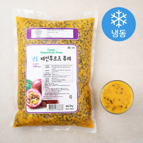 신정푸드 패션후르츠 퓨레 (냉동), 2kg, 1개