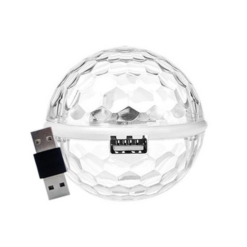 미니미러볼 - 미니 USB LED 미러볼, 투명, 1개