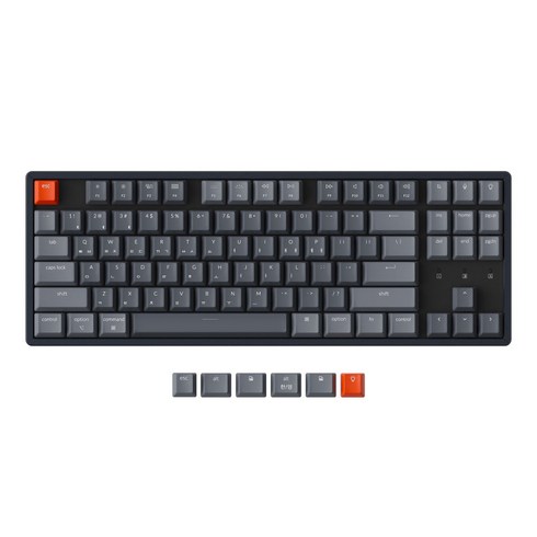 키크론 K8 알루미늄 RGB 블루투스 무선 기계식 키보드 갈축, 텐키리스