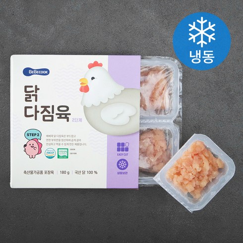 베베쿡 무항생제 인증 닭 다짐육 2단계 (냉동), 180g, 1개