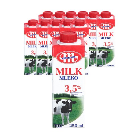 믈레코비타 - 믈레코비타 3.5% 멸균우유, 250ml, 12개