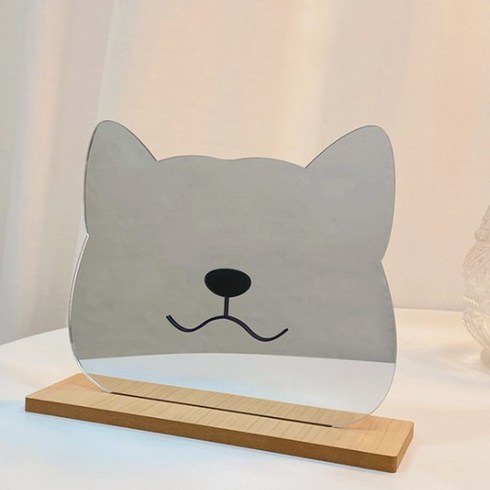 감성 인테리어 소품 아크릴 탁상거울 강아지, 혼합색상