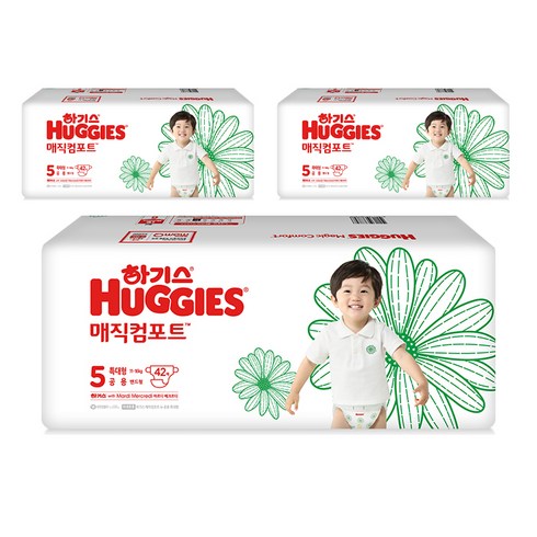 2021 신형 하기스 매직 컴포트 밴드형 기저귀 특대형 5단계 (11~16kg), 특대, 126매