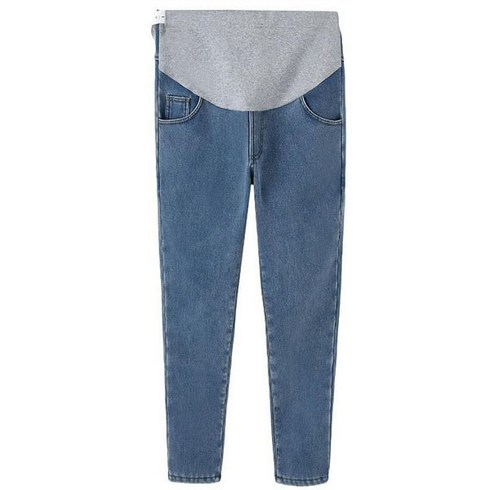 스타 세미 배기핏 임부 데님 팬츠