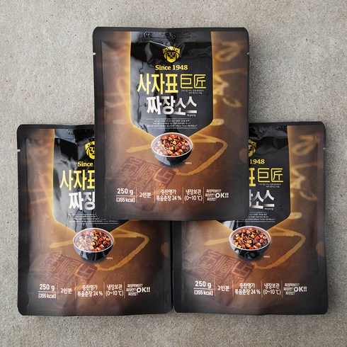 사자표볶음춘장 - 사자표 거장 짜장소스, 250g, 3개