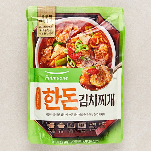 김치찌개밀키트 - 풀무원 반듯한식 한돈 김치찌개 냉장, 460g, 1개