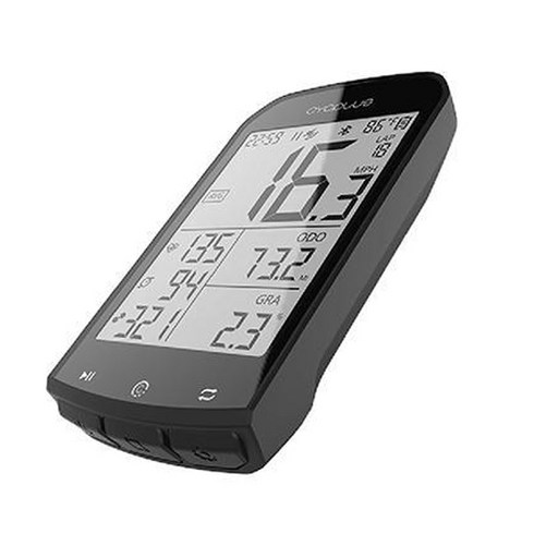 CYCPLUS 큰 대형 화면 자동 백라이트 ANT+ 블루투스 지원 M1 GPS 속도계, 블랙, 1개